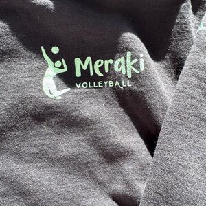 Champion Meraki Volleyball Black and Green Sweatshirt- Size M